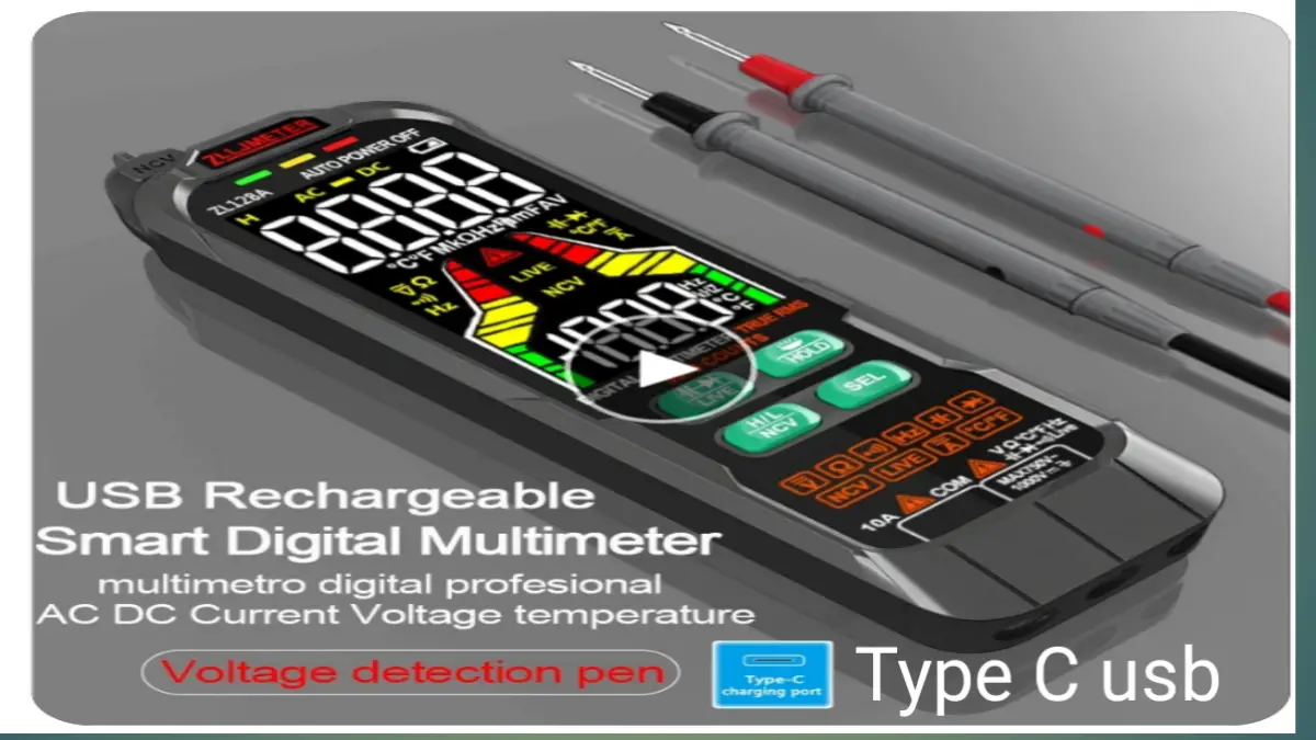 USB rechargeable multimeter